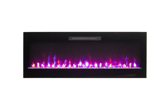Amantii Fire & Ice Evolution linear electric fireplace installed in a modern living room