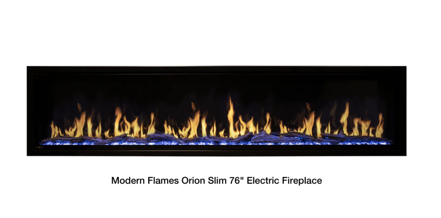 Modern Flames 76" Orion Slim Built-In Electric Fireplace