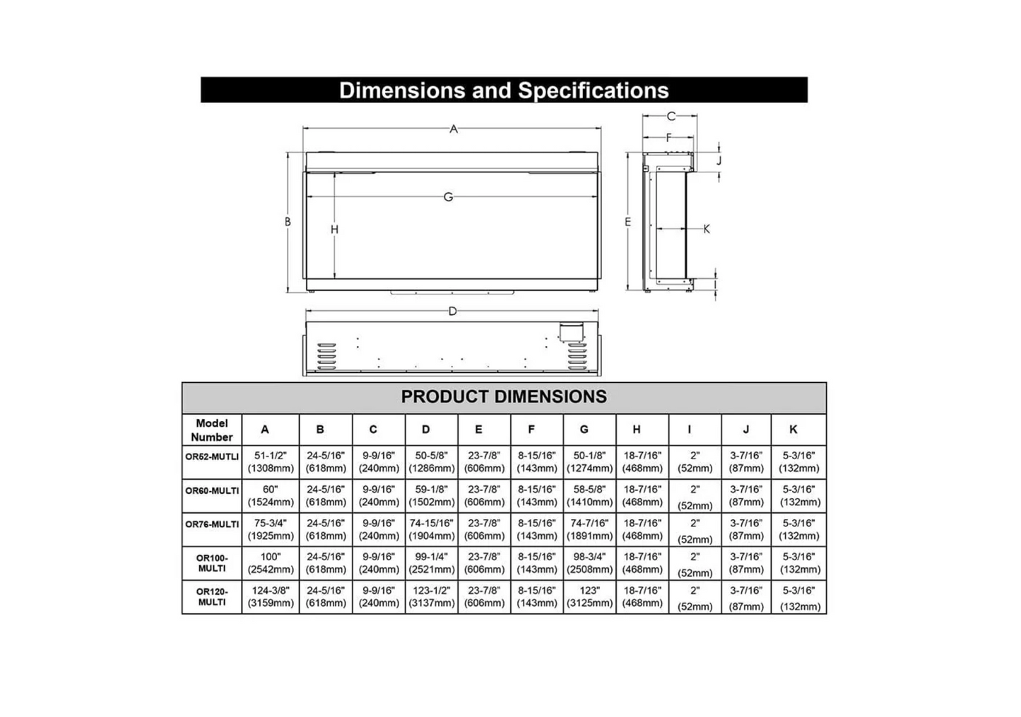 Modern Flames Orion® Multi Series
