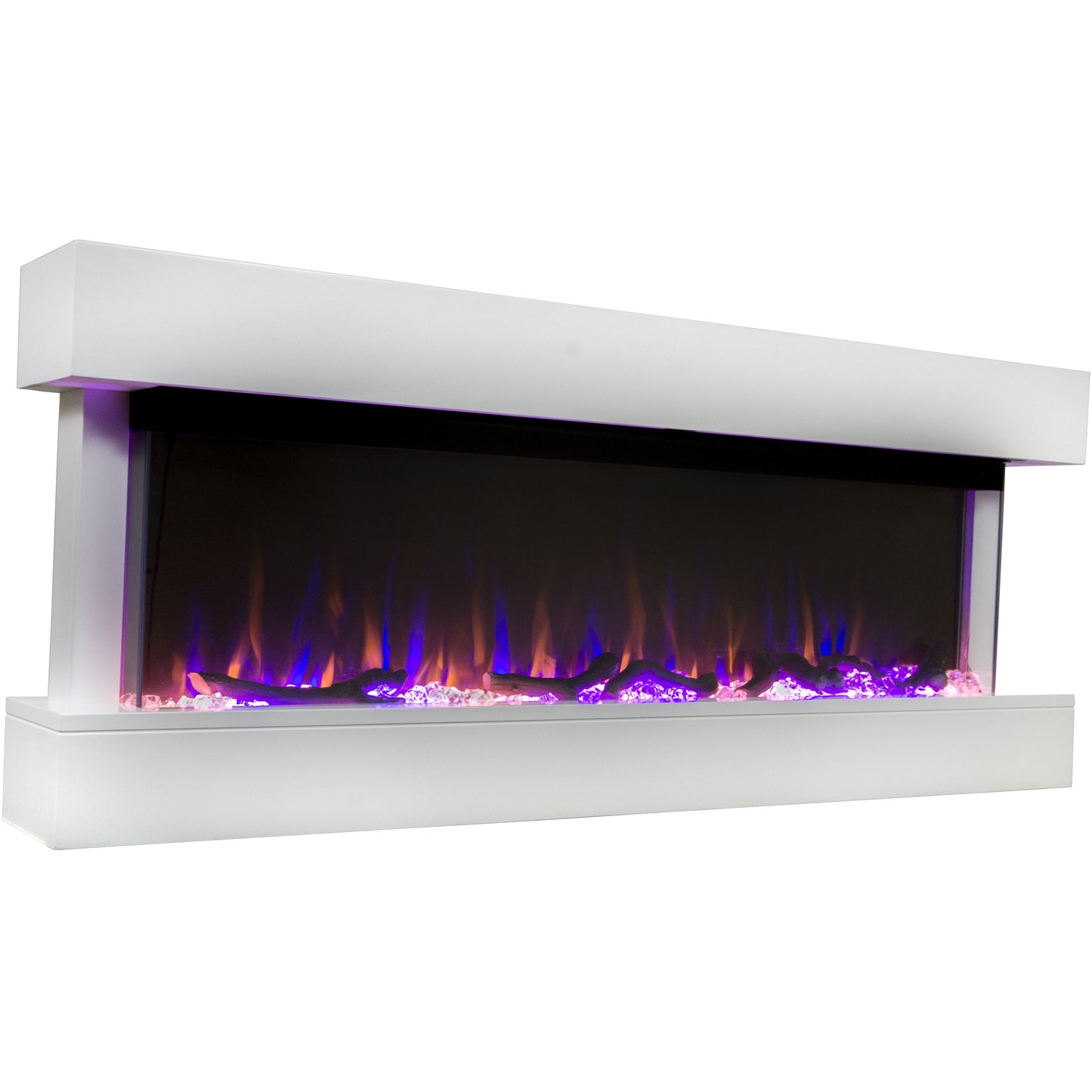 Touchstone Chesmont Wall Mount 50 inch Electric Fireplace in White | Very Good Fireplaces