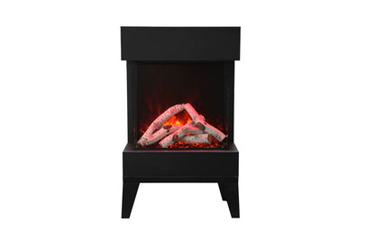 Amantii 25" 3-Sided Glass Electric Fireplace CUBE