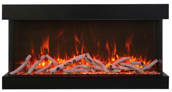 Amantii 72" 3-Sided Glass 14'' Depth Electric Fireplace