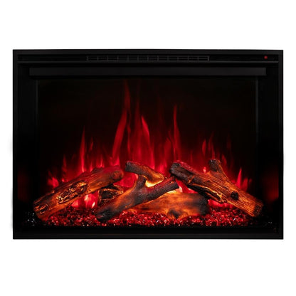 Modern Flames Redstone Fireplace - 26" Built-In Electric Fireplace - red flame red ember option - Very Good Fireplaces