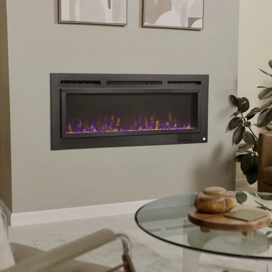 Modern electric fireplace used for buyer decision guide