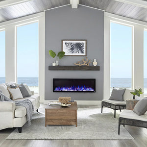 Touchstone Sideline recessed electric fireplace in 60 inch size