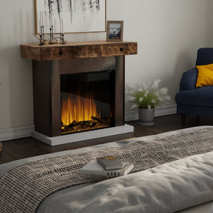 Dimplex Ignite Aspire electric fireplace in a bedroom