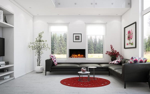 Amantii Tru View Slim compact three-sided fireplace installation