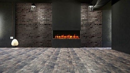 Amantii Tru View Slim three-sided fireplace installed in a room