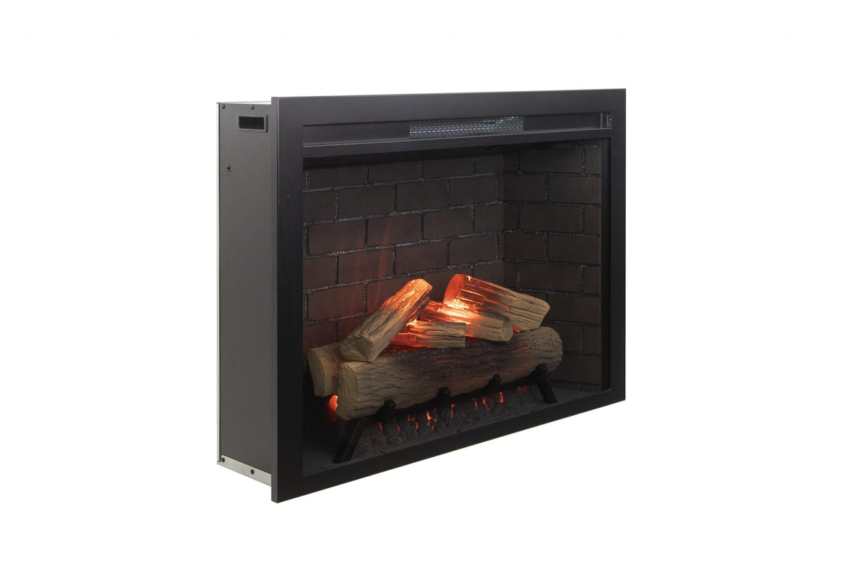 Amantii Fire & Ice Classic Edition electric fireplace insert installed in living room