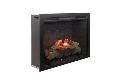 Amantii Fire & Ice Classic Edition electric fireplace insert installed in living room