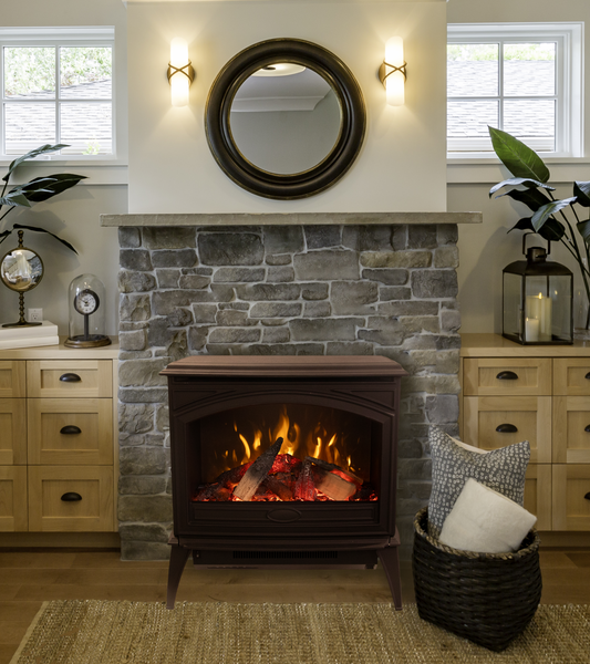 Amantii Lynwood cast iron freestanding electric stoves in E-50HO and E-70HO sizes