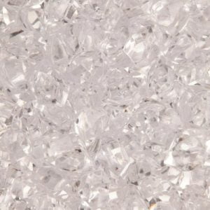 Clear fire glass media included with the Amantii Traditional Lumina fireplace