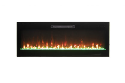 Amantii Fire & Ice Evolution wall-mounted electric fireplace close-up of flame bed