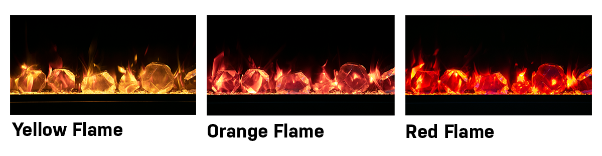 Amantii Traditional Lumina yellow, orange and red flame color options