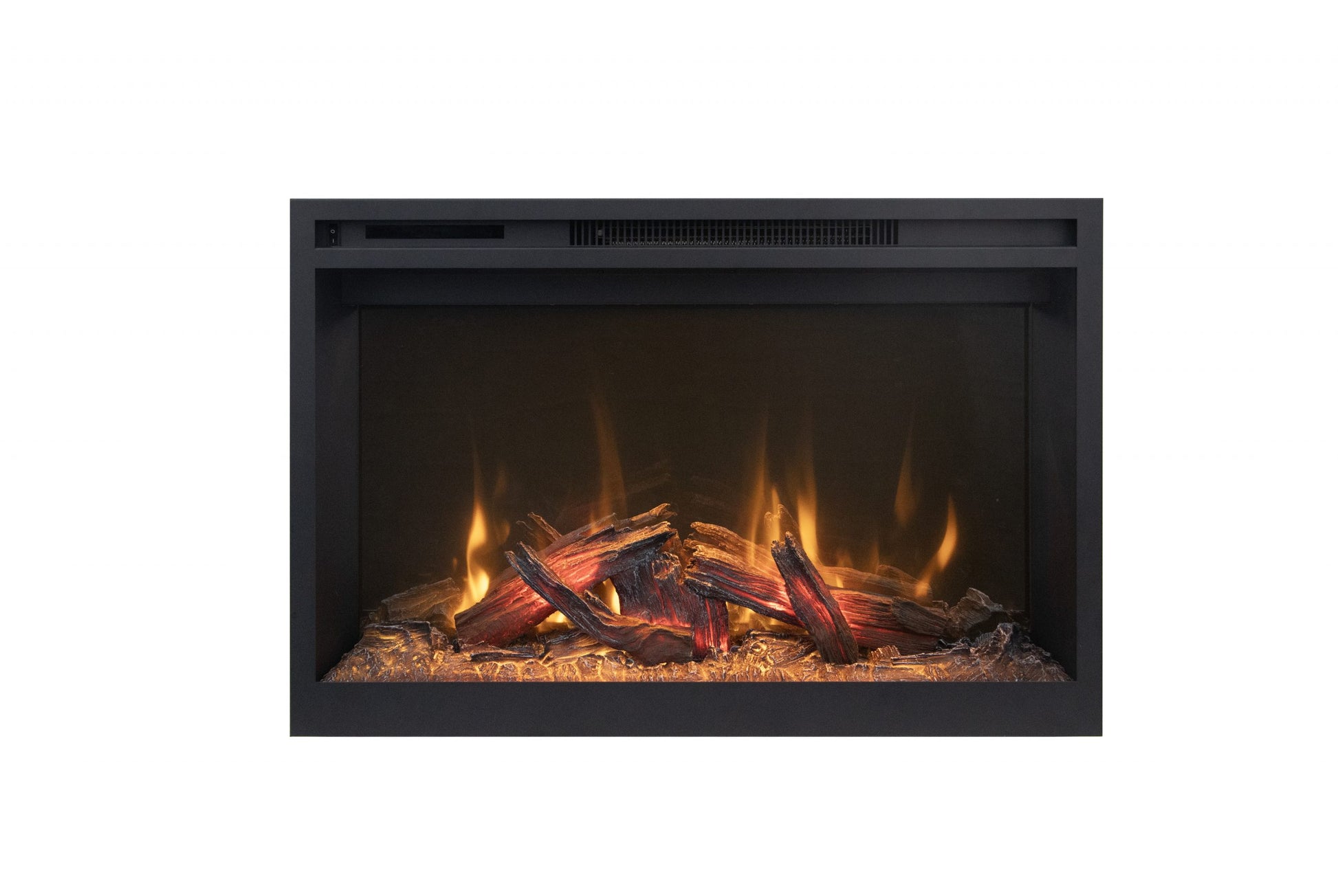 Amantii RusticStone electric fireplace flush-mount installation