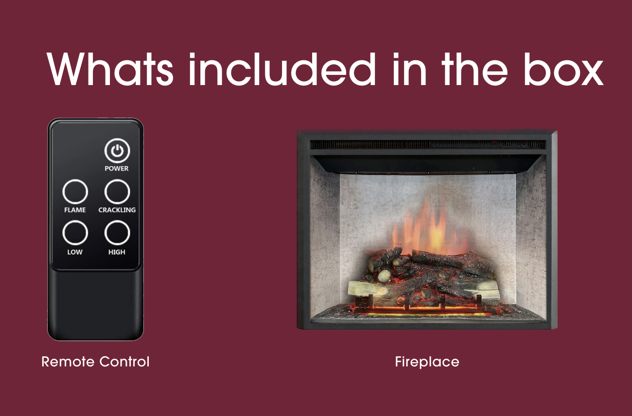 Presto Series 32" Electric Fireplace Insert