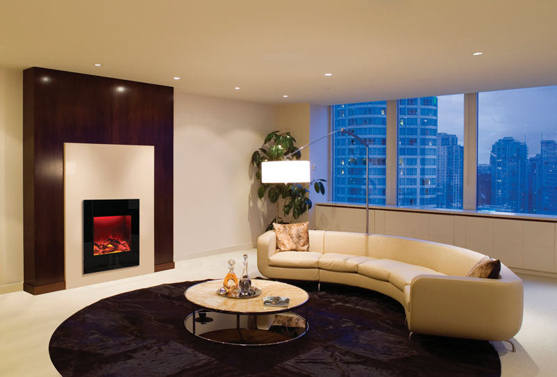 Amantii 2428 wall-mounted or built-in electric fireplace installed in a room