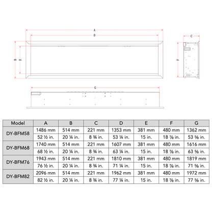 Allegro 76" Smart Linear Electric Fireplace