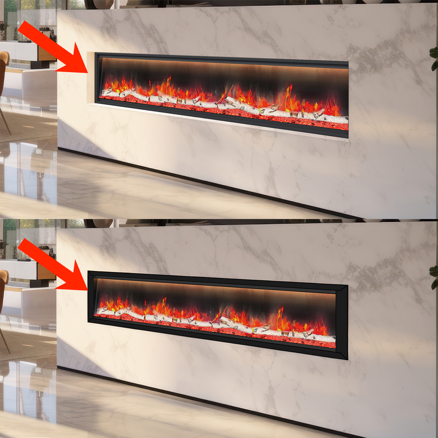 Allegro 76" Smart Linear Electric Fireplace