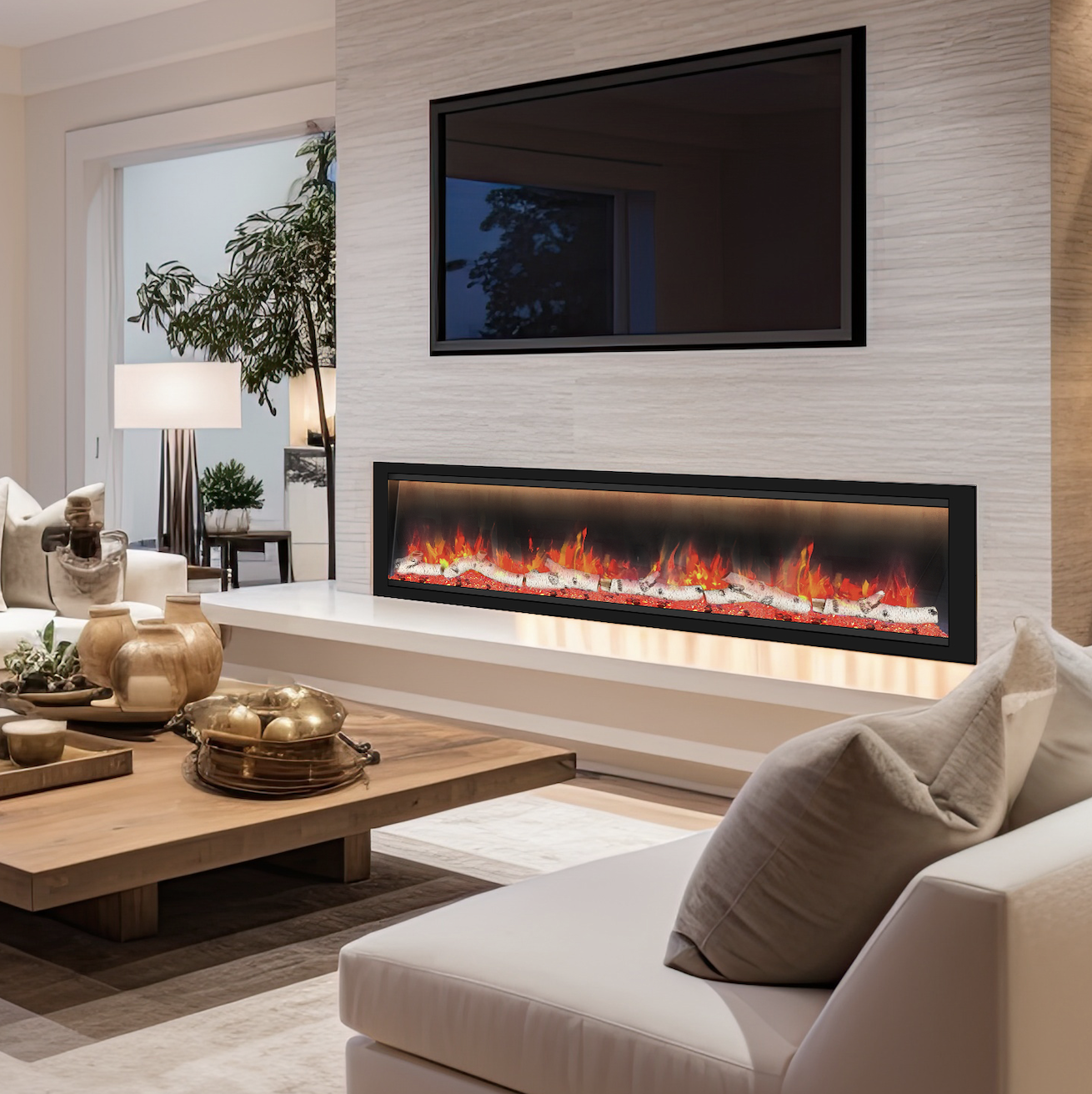 Allegro 76" Smart Linear Electric Fireplace