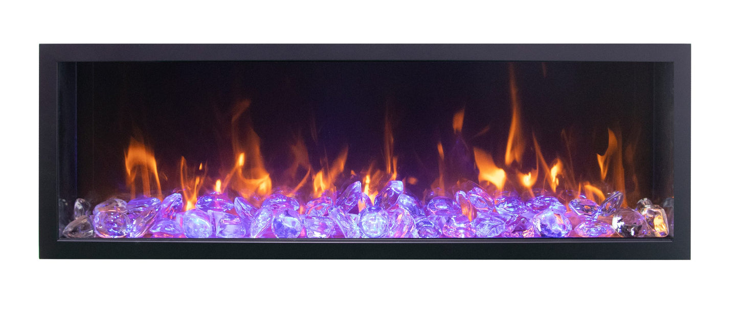 Amantii 88″ Wide - Deep Indoor or Outdoor Built-in Smart Electric Fireplace