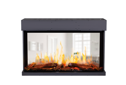 Nova Clear electric fireplace with yellow flame style