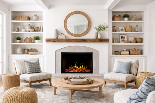 Orion V2 Traditional built into a family room fireplace wall