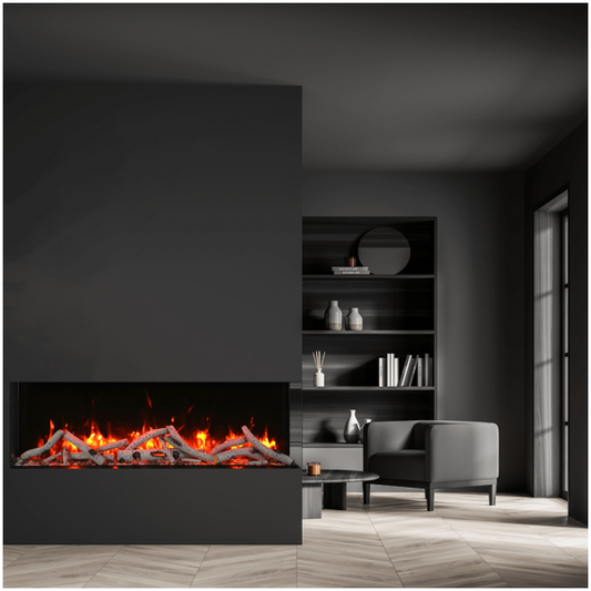 Remii 30-inch Bay Slim three-sided electric fireplace