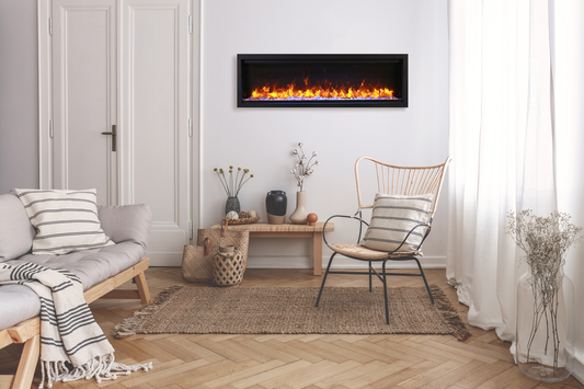Amantii Symmetry Lumina smart electric fireplace front view