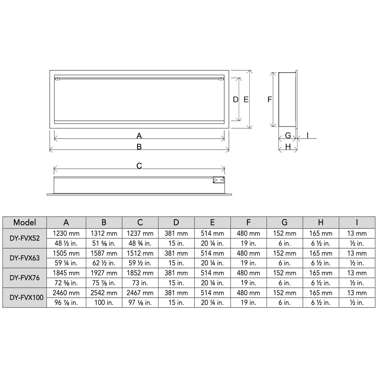 Tempo 100" Virtual Electric Fireplace