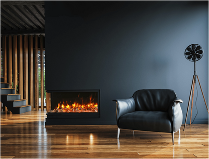 Amantii Tru View Slim Lumina three-sided electric fireplace