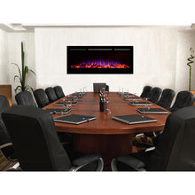 Load image into Gallery viewer, Contemporary Electric Fireplace For Offices Meeting Room | Touchstone Sideline 50&quot; Recessed Mounted Black Frame Electric Fireplace