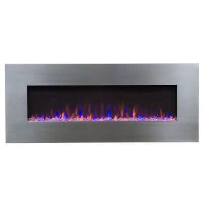 Touchstone AudioFlare Stainless 50" Recessed Mounted Electric Fireplace - Indoor Fireplaces  | Very Good Fireplaces