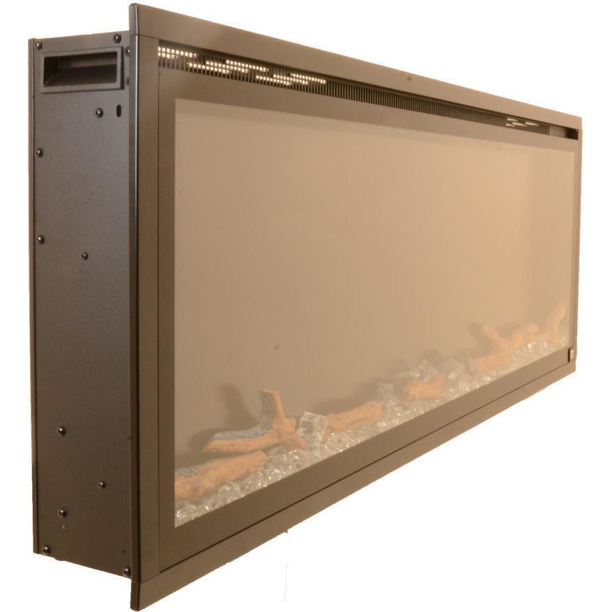 Touchstone Sideline Elite 72'' Minimal frame with wide 68" x 14 3/8" flame viewing area.
