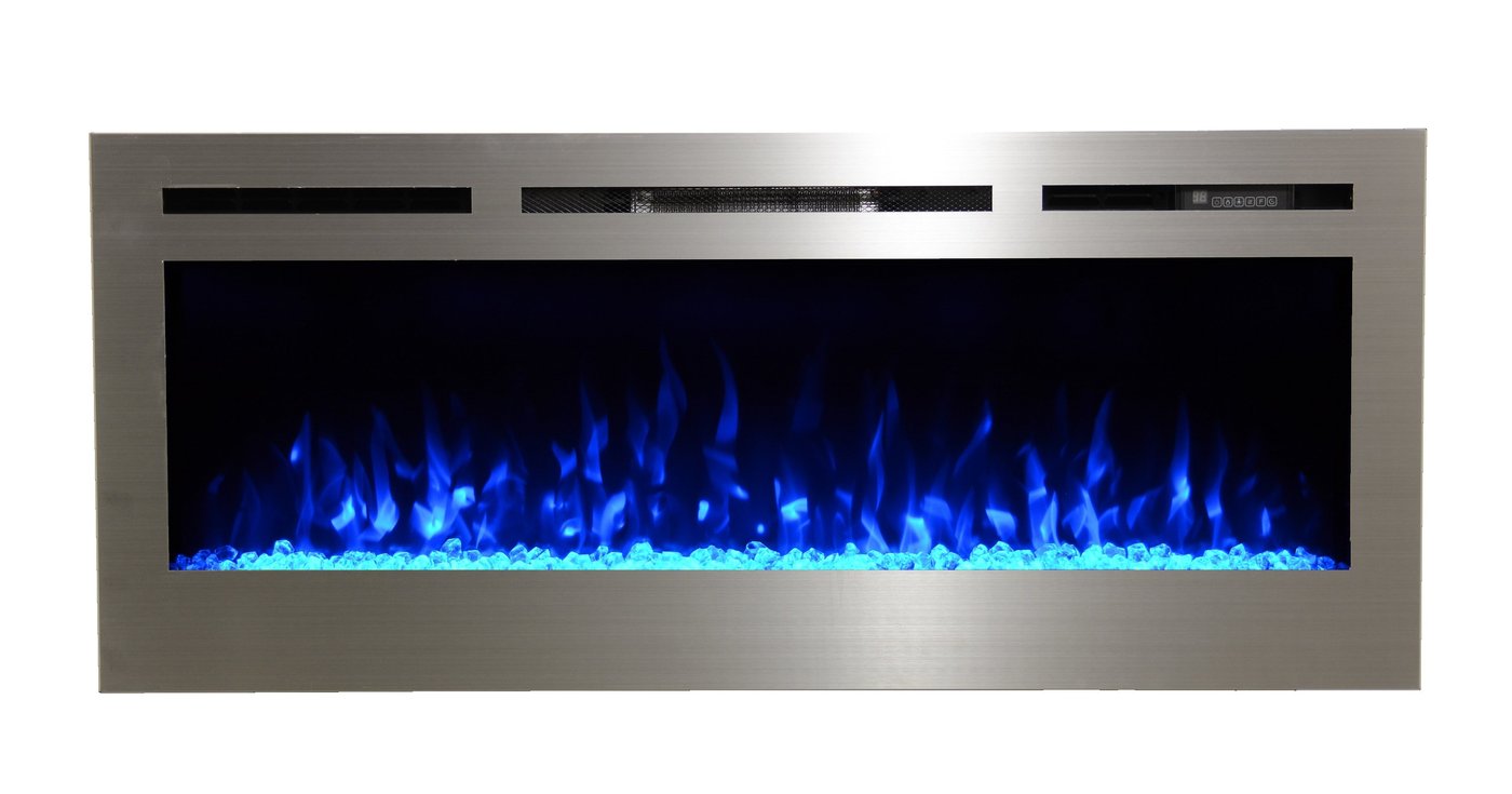 Touchstone Sideline 50'' Stainless Steel Recessed Electric Fireplace