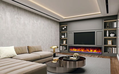 Dynasty Fireplaces Cascade 82" Smart Linear Electric Fireplace
