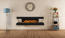 Load image into Gallery viewer, Compton 1000 Electric Fireplace Suite 60&#39;&#39; by European Home in black finish mounted on wall - Very Good Fireplaces