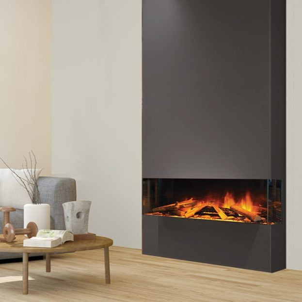 E40 3 Sided Electric Fireplace by European Home, Recessed Electric Fireplace | Very Good Fireplaces