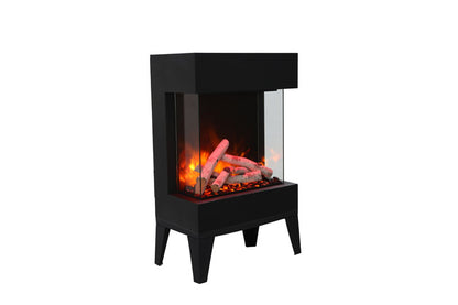 Amantii 25" 3-Sided Glass Electric Fireplace CUBE