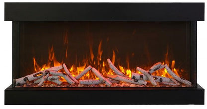 Amantii 72" 3-Sided Glass 14'' Depth Electric Fireplace