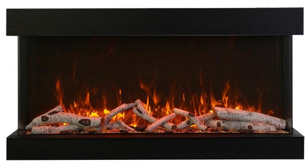 Amantii 40" Tru View 3-Sided Glass 14'' Depth Smart Electric Fireplace