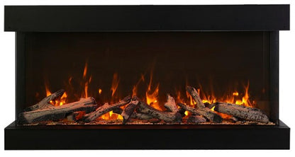 Amantii 60" 3-Sided Glass 14'' Depth Electric Fireplace