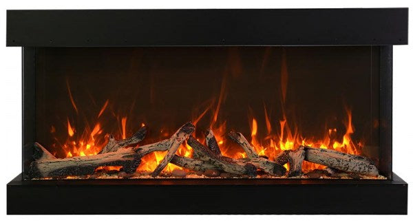 Amantii 50" 3 Sided Glass 14'' Depth Smart Electric Fireplace