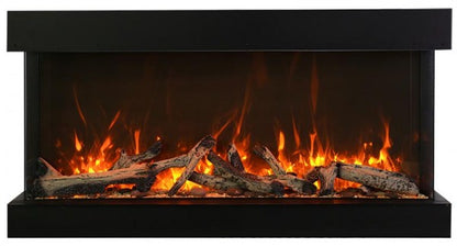 Amantii 40" Tru View 3-Sided Glass 14'' Depth Smart Electric Fireplace