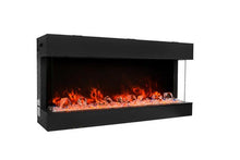 Load image into Gallery viewer, Amantii 50″ wide x 3-7/8″ in depth – 3 Sided Glass Smart Electric Fireplace 50-TRV-slim
