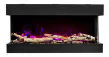 Load image into Gallery viewer, Amantii 40″ wide x 3-7/8″ in depth – 3 Sided Glass Smart Electric Fireplace 40-TRV-slim
