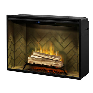 dimplex revillusion 42" built-in firebox close-up view - Very Good Fireplaces