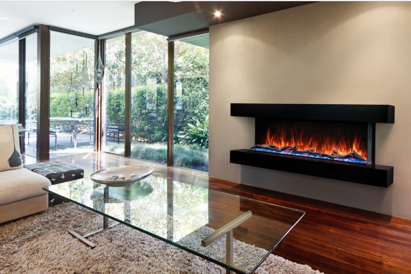 Modern Flames Landscape Pro 94'' Electric Fireplace Wall Mounted Suite