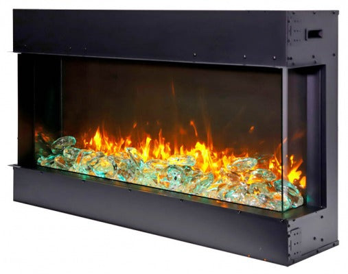 Amantii 30″ wide x 3-7/8″ in depth – 3 Sided Glass Smart Electric Fireplace 30-TRV-slim