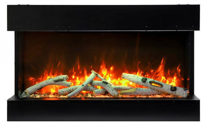 Amantii 30″ wide x 3-7/8″ in depth – 3 Sided Glass Smart Electric Fireplace 30-TRV-slim